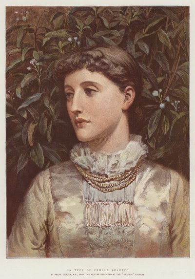 Bir Kadın Güzeli Türü (chromolitho) by Frank Dicksee